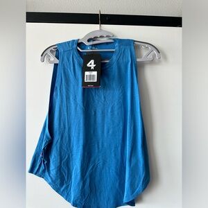 Four Laps Blue Workout Tank Size Small